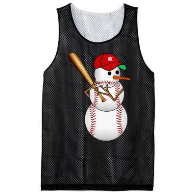 Baseball Snowman Balls Snow Christmas Xmas Gifts Mesh Reversible Basketball Jersey Tank