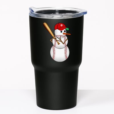 Baseball Snowman Balls Snow Christmas Xmas Gifts Tumbler