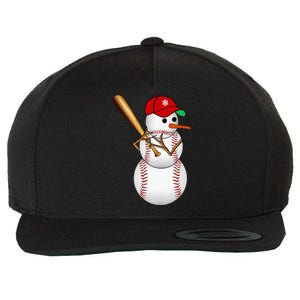 Baseball Snowman Balls Snow Christmas Xmas Gifts Wool Snapback Cap