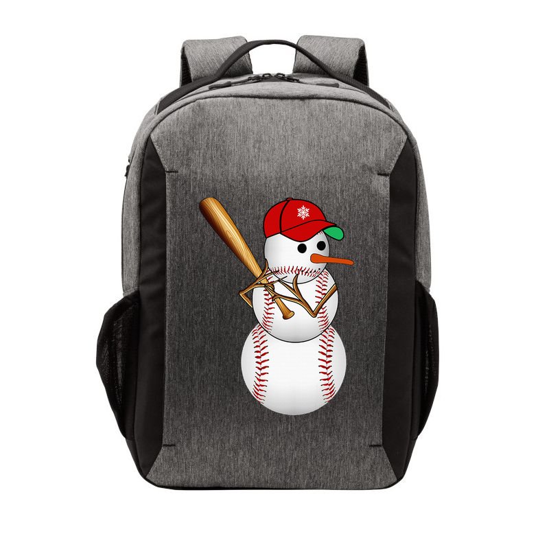 Baseball Snowman Balls Snow Christmas Xmas Gifts Vector Backpack
