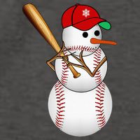 Baseball Snowman Balls Snow Christmas Xmas Gifts Vector Backpack