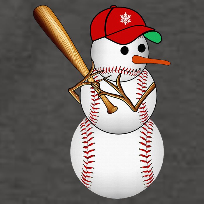 Baseball Snowman Balls Snow Christmas Xmas Gifts Vector Backpack