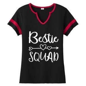 Bestie Squad Best Friend Forever For Love Women Girl Ladies Halftime Notch Neck Tee