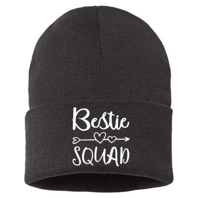 Bestie Squad Best Friend Forever For Love Women Girl Sustainable Knit Beanie