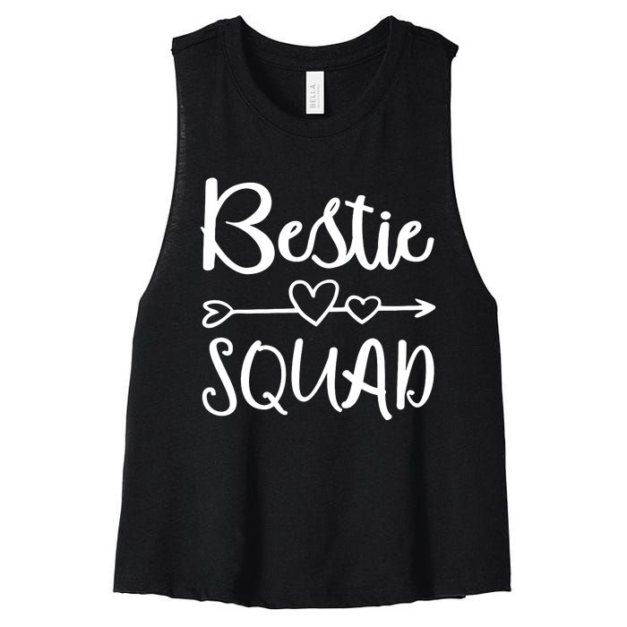 Bestie Squad Best Friend Forever For Love Women Girl Women's Racerback Cropped Tank