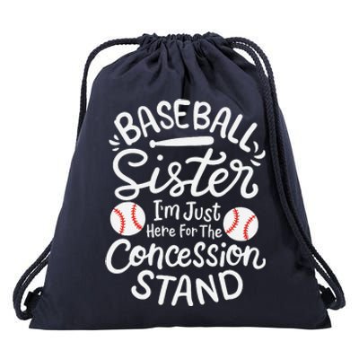 Baseball Sister Drawstring Bag