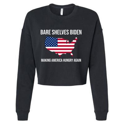 Bare Shelves Biden #EmptyShelvesJoe Cropped Pullover Crew