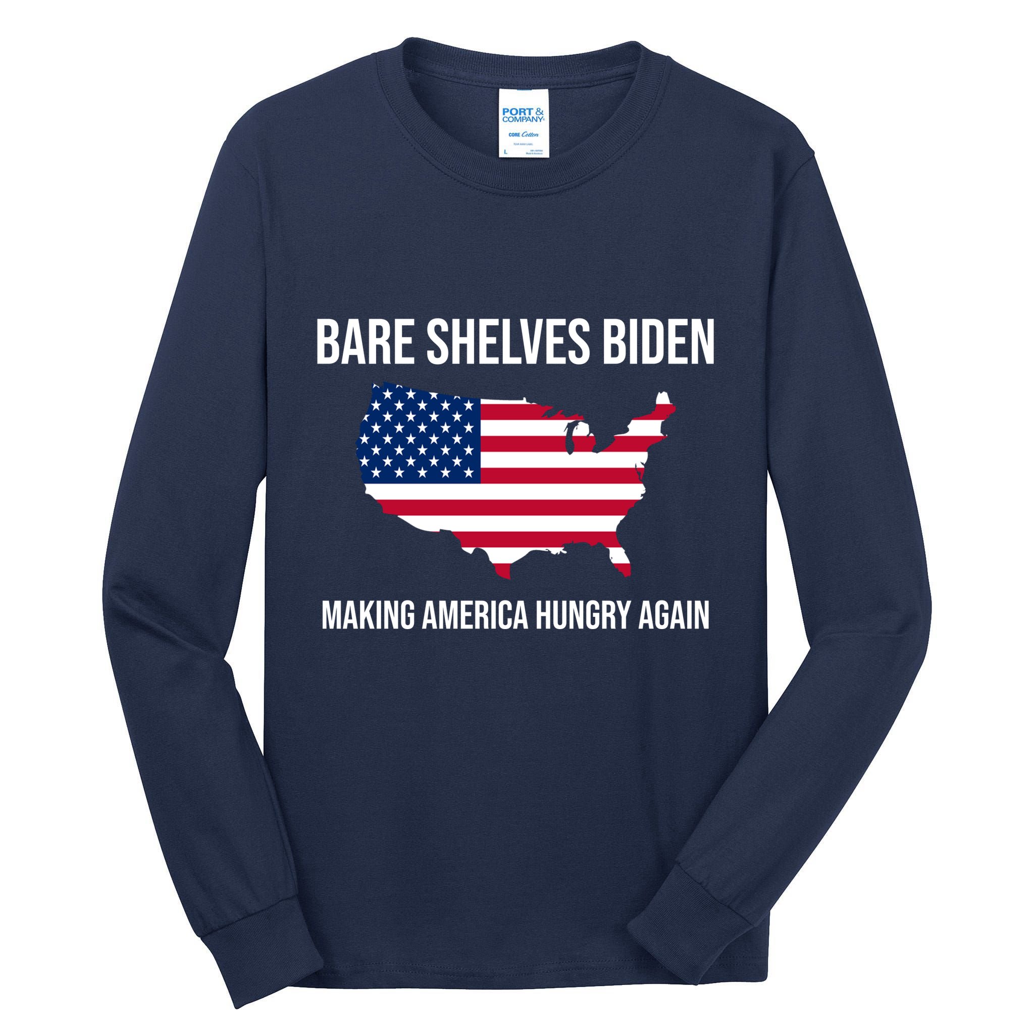 Bare Shelves Biden #EmptyShelvesJoe Tall Long Sleeve T-Shirt