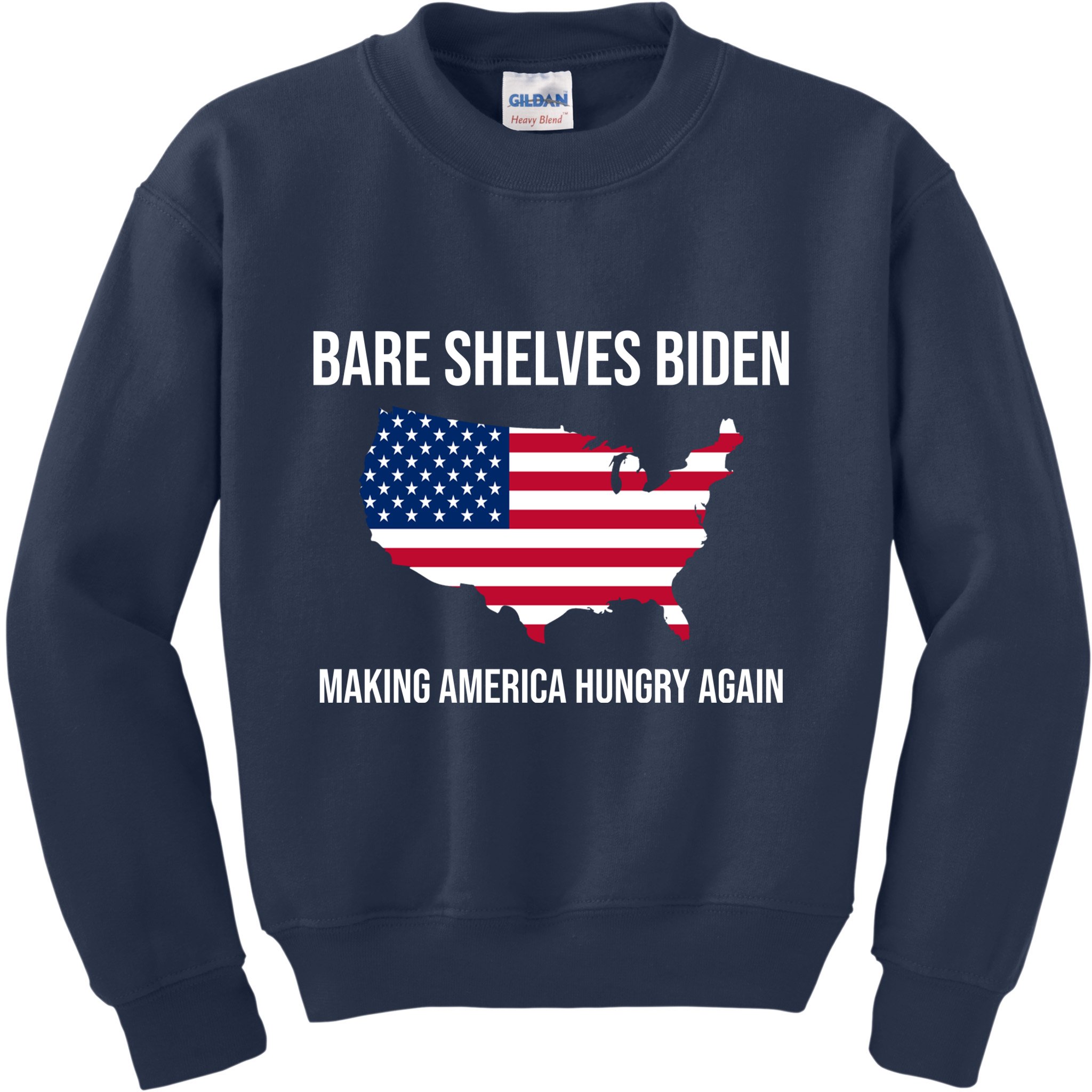 Bare Shelves Biden #EmptyShelvesJoe Kids Sweatshirt
