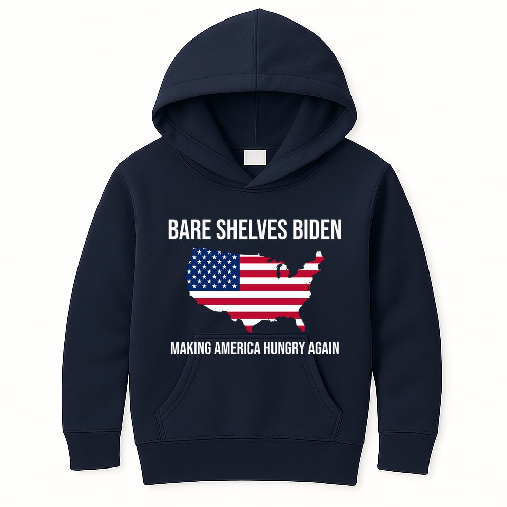 Bare Shelves Biden #EmptyShelvesJoe Kids Hoodie