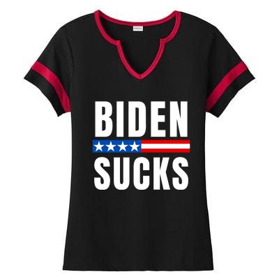 Biden Sucks Ladies Halftime Notch Neck Tee