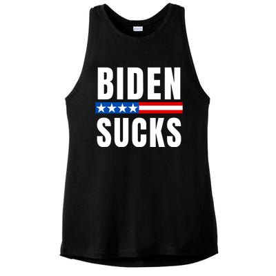 Biden Sucks Ladies PosiCharge Tri-Blend Wicking Tank