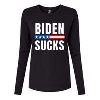 Biden Sucks Womens Cotton Relaxed Long Sleeve T-Shirt