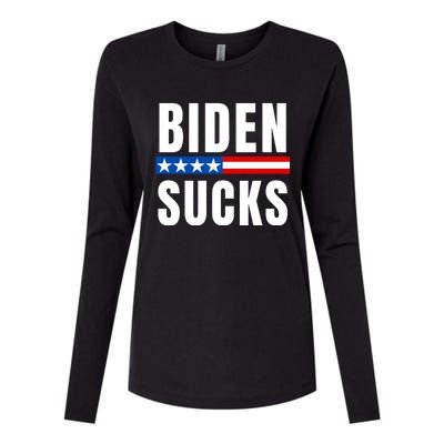 Biden Sucks Womens Cotton Relaxed Long Sleeve T-Shirt