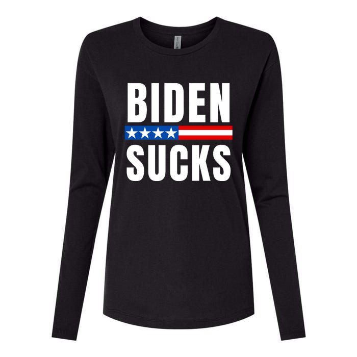 Biden Sucks Womens Cotton Relaxed Long Sleeve T-Shirt