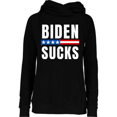 Biden Sucks Womens Funnel Neck Pullover Hood