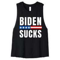 Biden Sucks Women's Racerback Cropped Tank