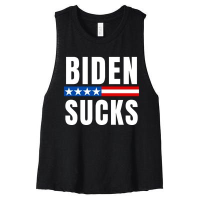 Biden Sucks Women's Racerback Cropped Tank