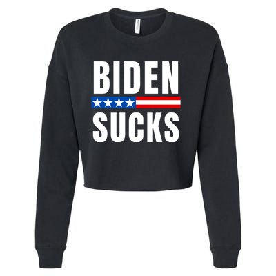 Biden Sucks Cropped Pullover Crew