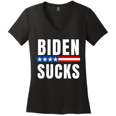 Biden Sucks Women's V-Neck T-Shirt