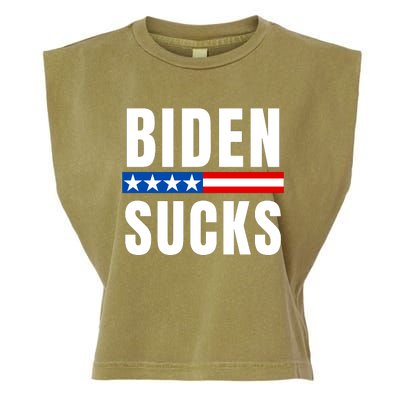 Biden Sucks Garment-Dyed Women's Muscle Tee