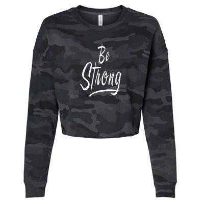 Be Strong Cropped Pullover Crew