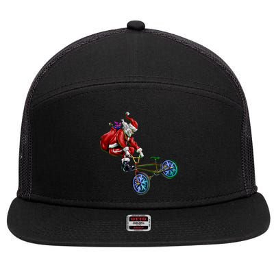 BMX Santa 7 Panel Mesh Trucker Snapback Hat