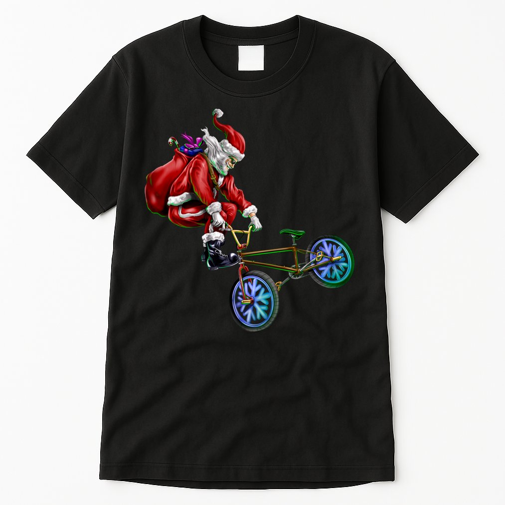 BMX Santa Tall T-Shirt