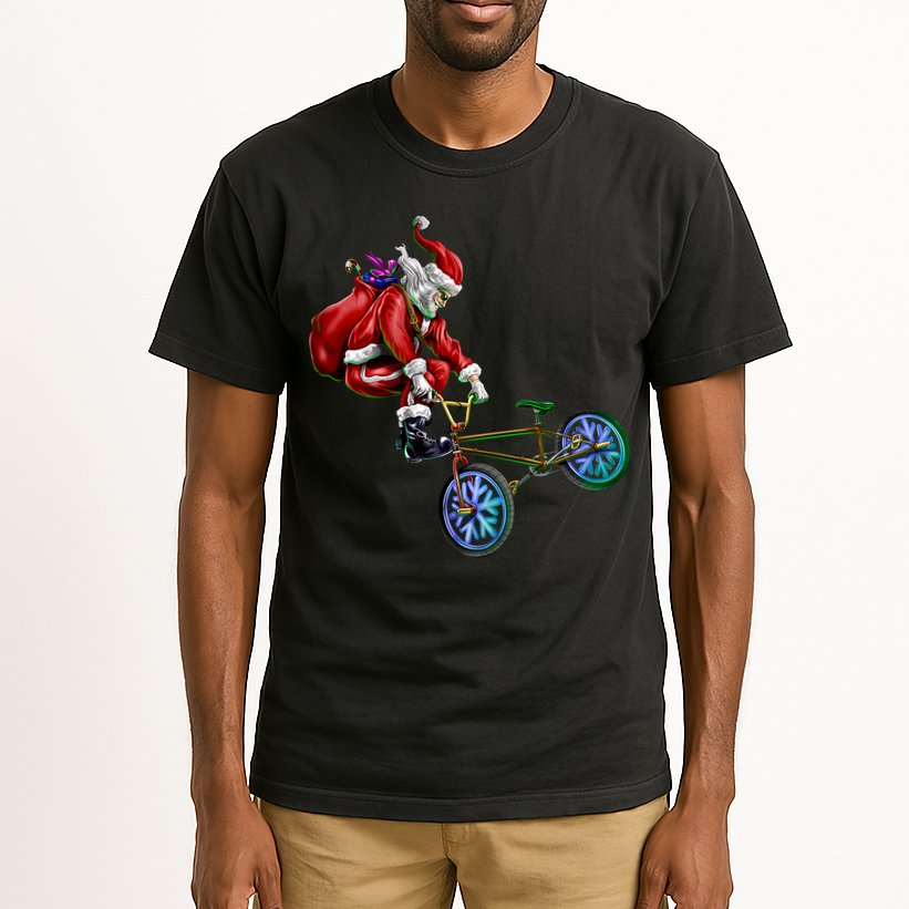 BMX Santa Tall T-Shirt