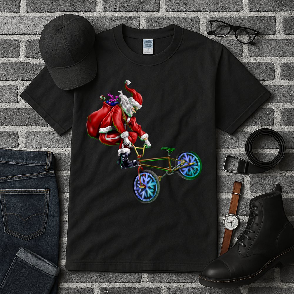 BMX Santa Tall T-Shirt
