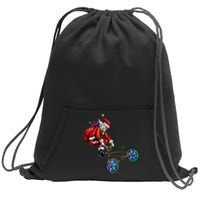 BMX Santa Sweatshirt Cinch Pack Bag