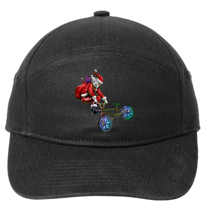 BMX Santa 7-Panel Snapback Hat