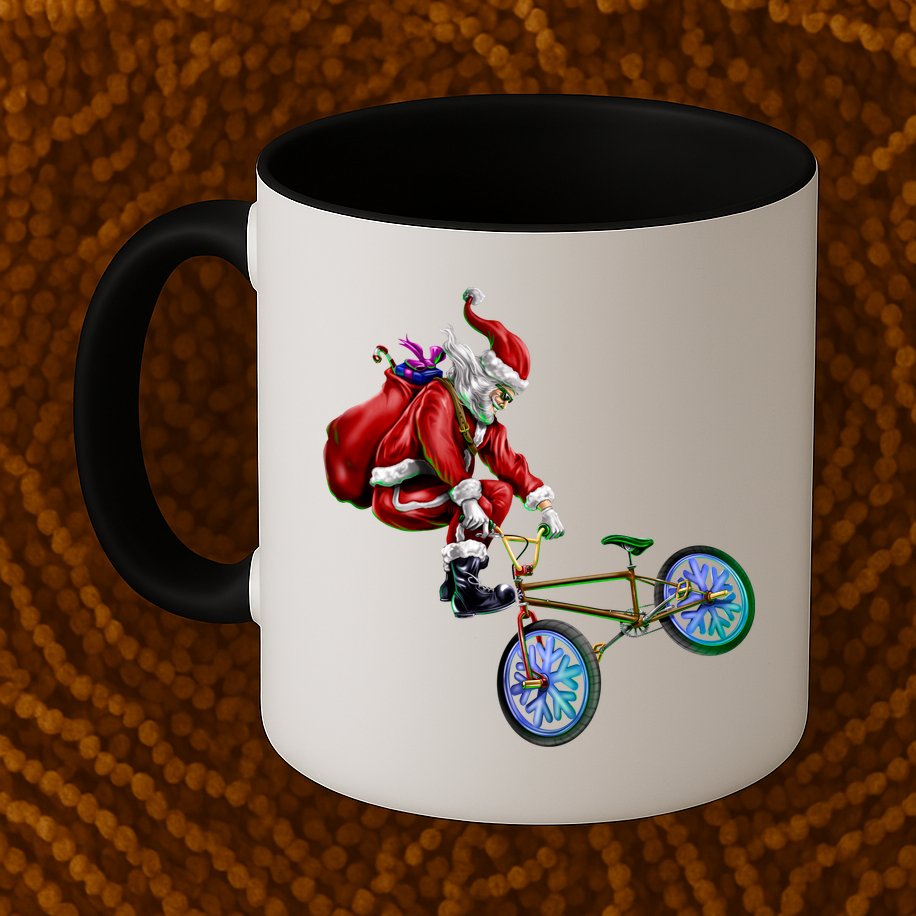 BMX Santa Mug