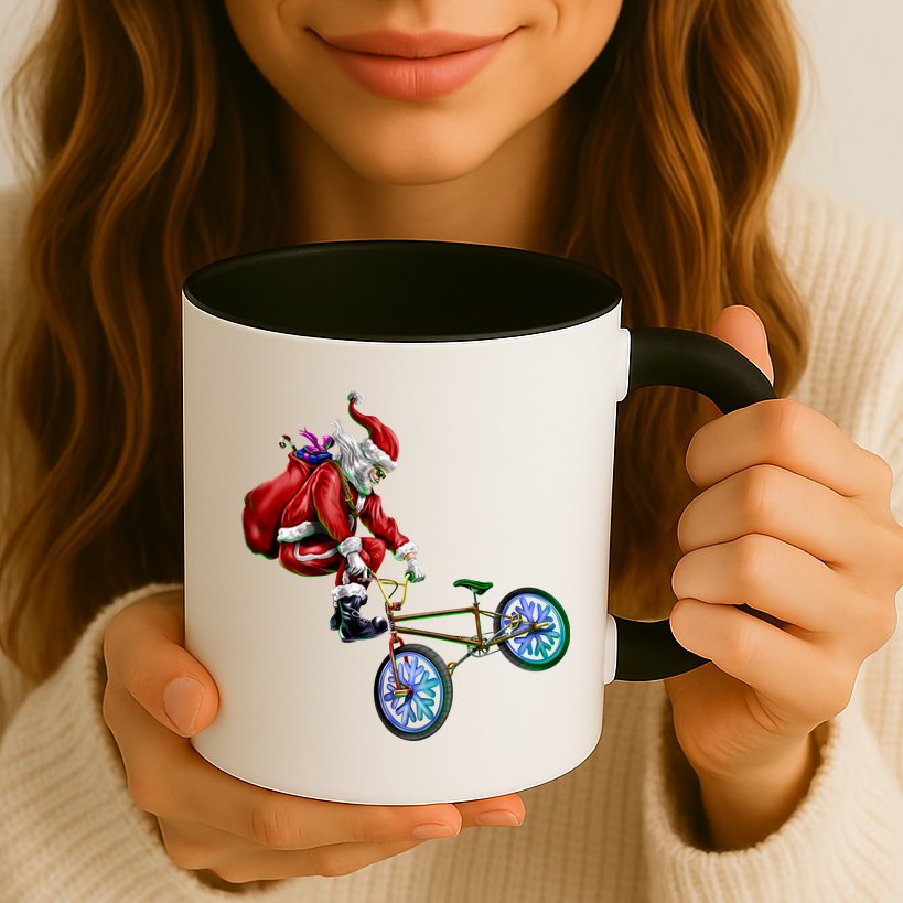 BMX Santa Mug