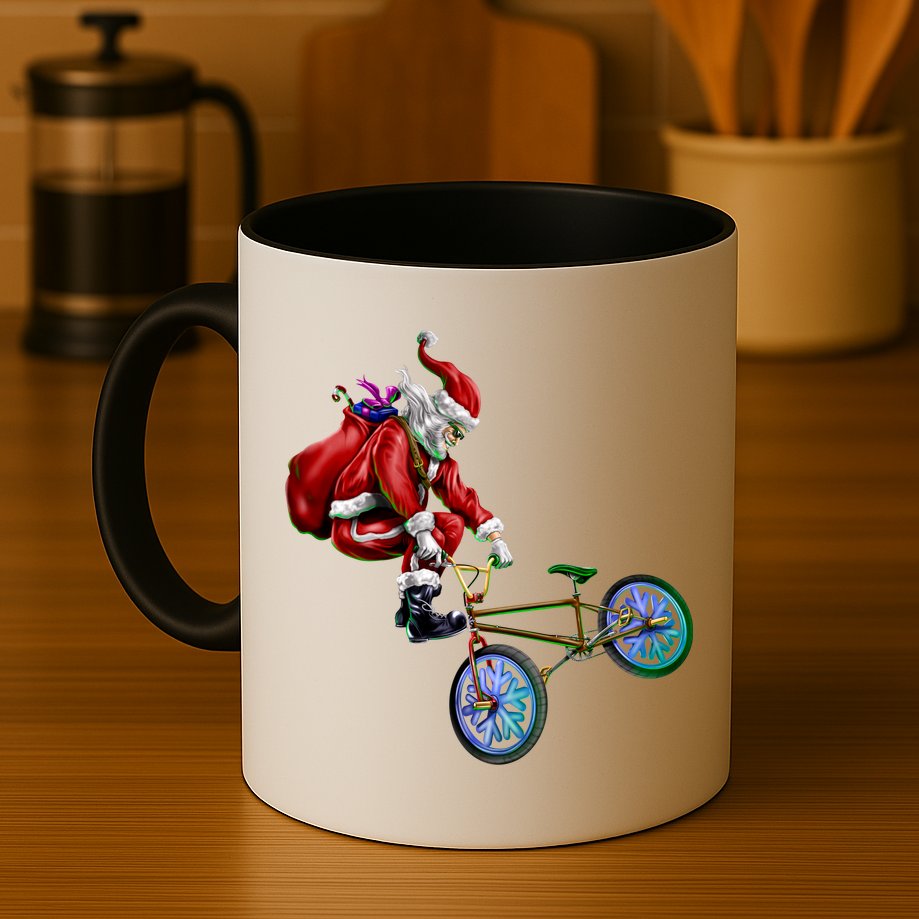 BMX Santa Mug