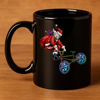 BMX Santa 11oz C Handle Ceramic Mug