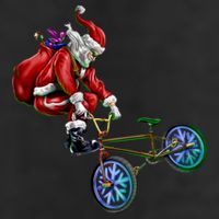 BMX Santa 11oz C Handle Ceramic Mug