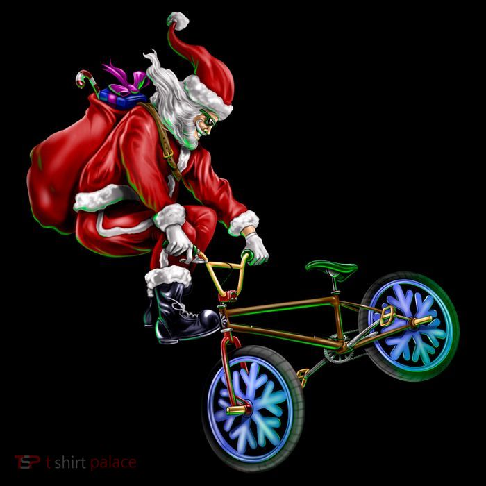 BMX Santa Premium T-Shirt