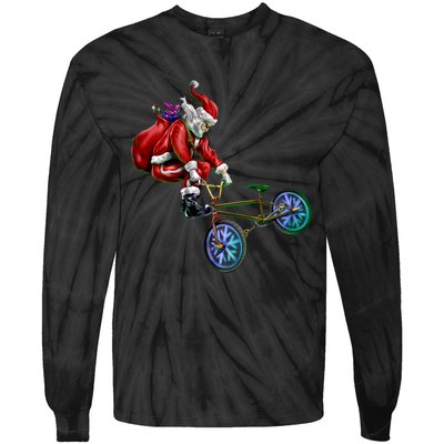 BMX Santa Tie-Dye Long Sleeve Shirt