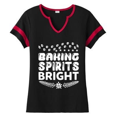 Baking Spirits Bright Ladies Halftime Notch Neck Tee