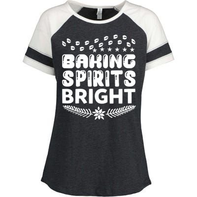 Baking Spirits Bright Enza Ladies Jersey Colorblock Tee