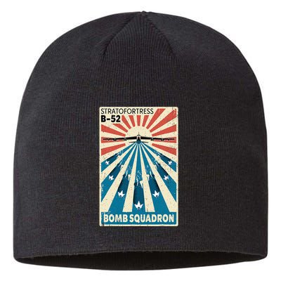 B52 Stratofortress Bomber Vintage Bomb Squadron Poster Sustainable Beanie