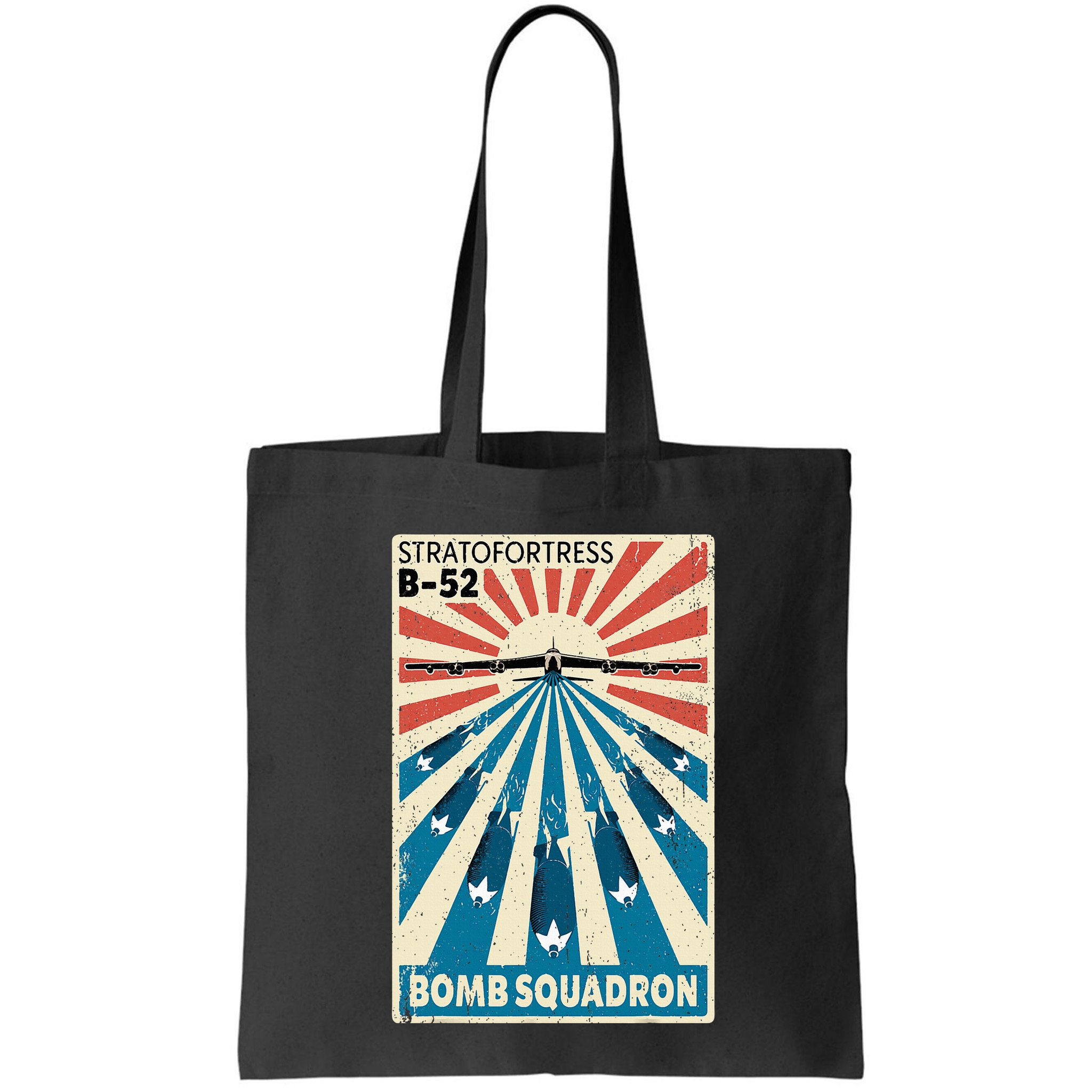 B52 Stratofortress Bomber Vintage Bomb Squadron Poster Bag