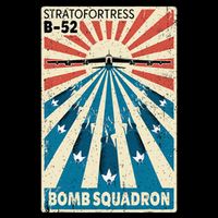B52 Stratofortress Bomber Vintage Bomb Squadron Poster Bag