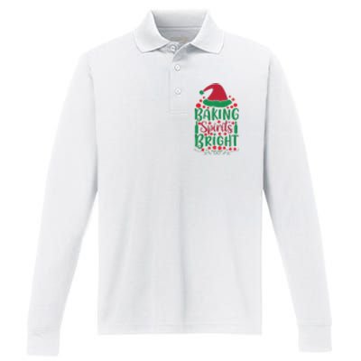 Baking Spirits Bright Performance Long Sleeve Polo