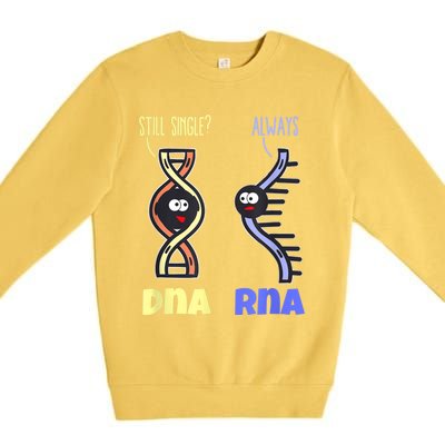 Biology Science Biologist Scientist Funny DNA RNA Premium Crewneck Sweatshirt