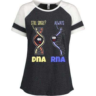 Biology Science Biologist Scientist Funny DNA RNA Enza Ladies Jersey Colorblock Tee