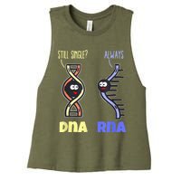 Biology Science Biologist Scientist Funny DNA RNA Women's Racerback Cropped Tank