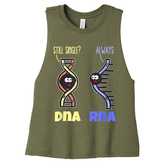 Biology Science Biologist Scientist Funny DNA RNA Women's Racerback Cropped Tank