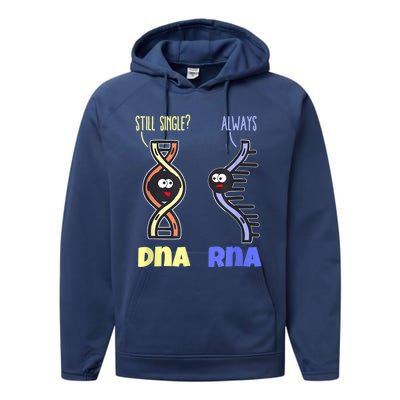 Biology Science Biologist Scientist Funny DNA RNA Performance Fleece Hoodie